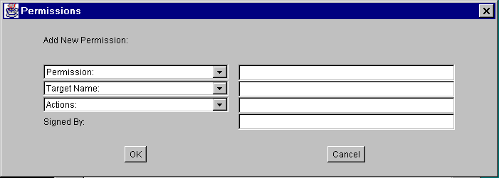 Blank Add Permissions Dialog