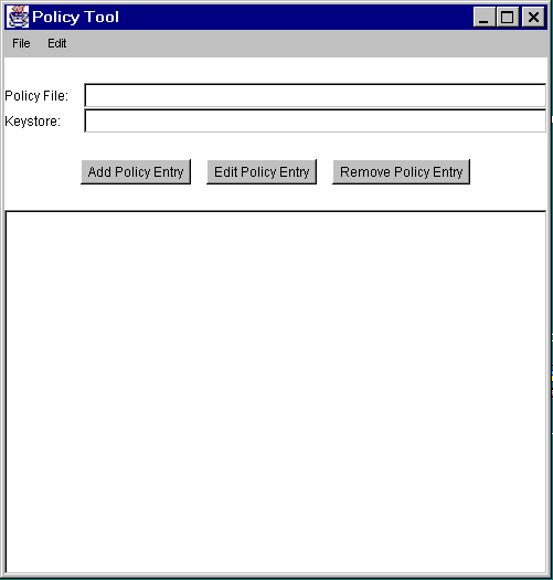 Blank Policy Tool window